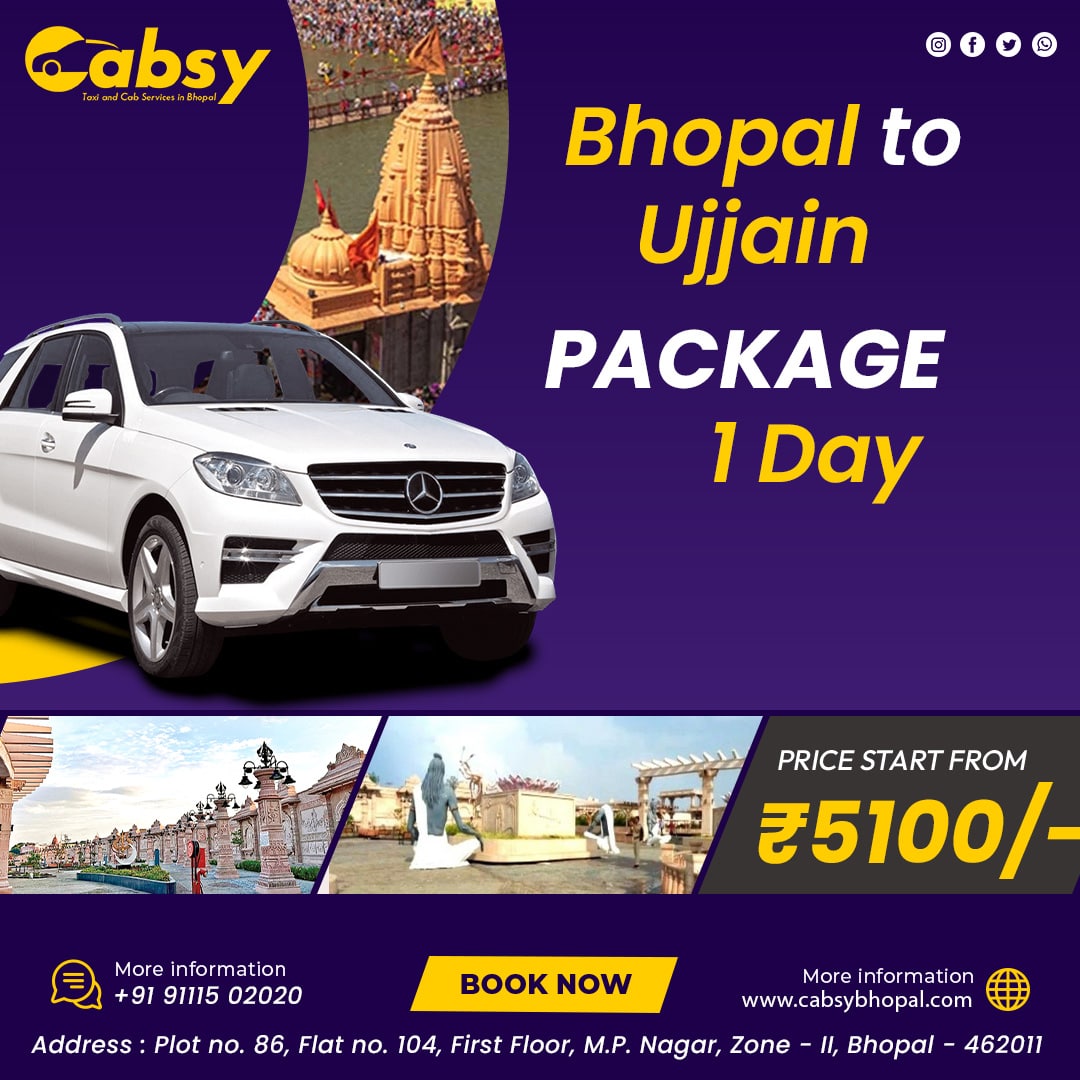 Bhopal to Ujjain | Cabsybhopal